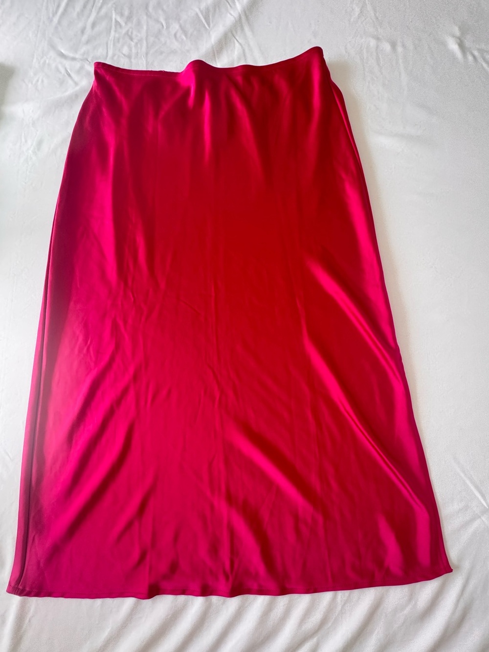 Old Navy Hot Pink Maxi Slip Skirt Size Large Petite NWT